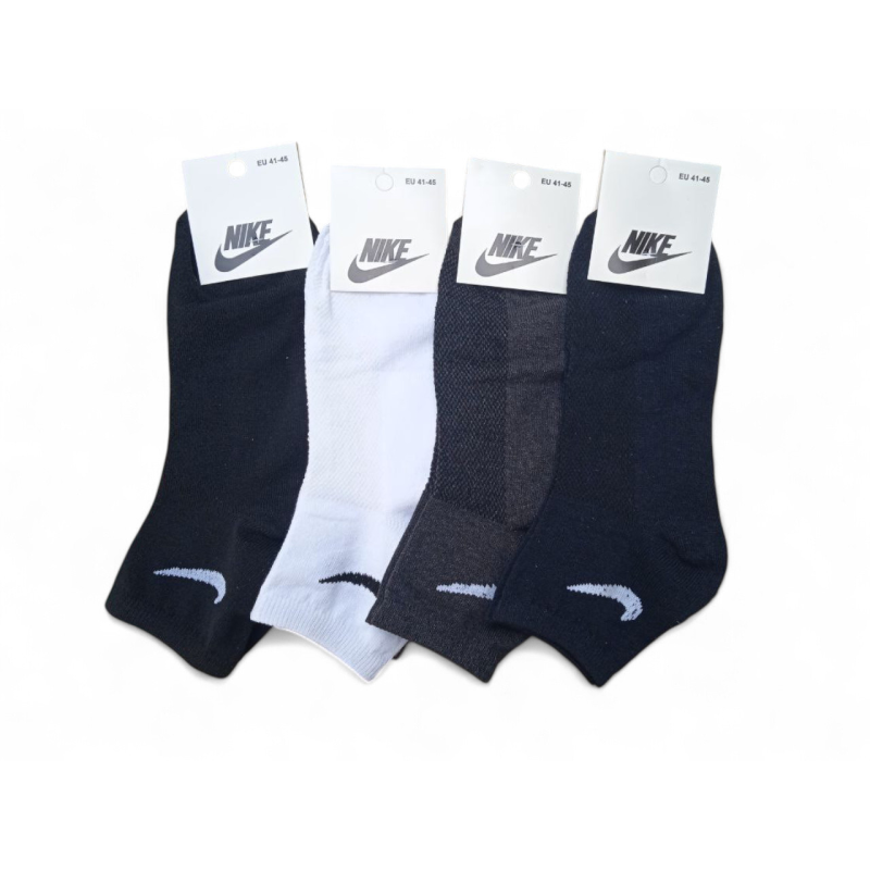 12 пар в упаковці шкарпетки середні 4 кольори літо сітка NIKE 41-45р. 12 пар в упаковці шкарпетки середні 4 кольори літо сітка NIKE 41-45р.