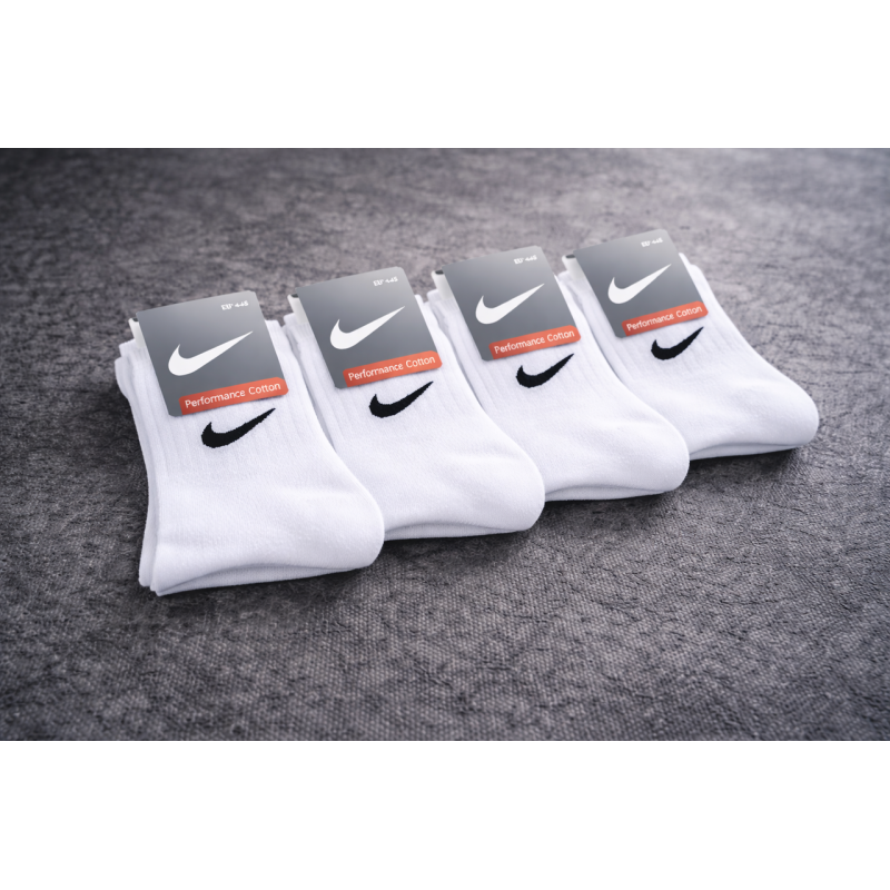 12 пар в упаковці, Шкарпетки NIKE високі білі р. 41-45
