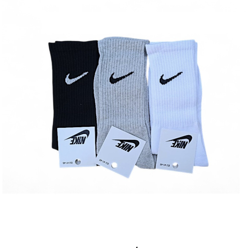12 пар в упаковці, Шкарпетки NIKE високі 3 кольори. 41-45