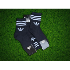 12 пар в упаковці, шкарпетки ADIDAS високі чорні 36-41р.