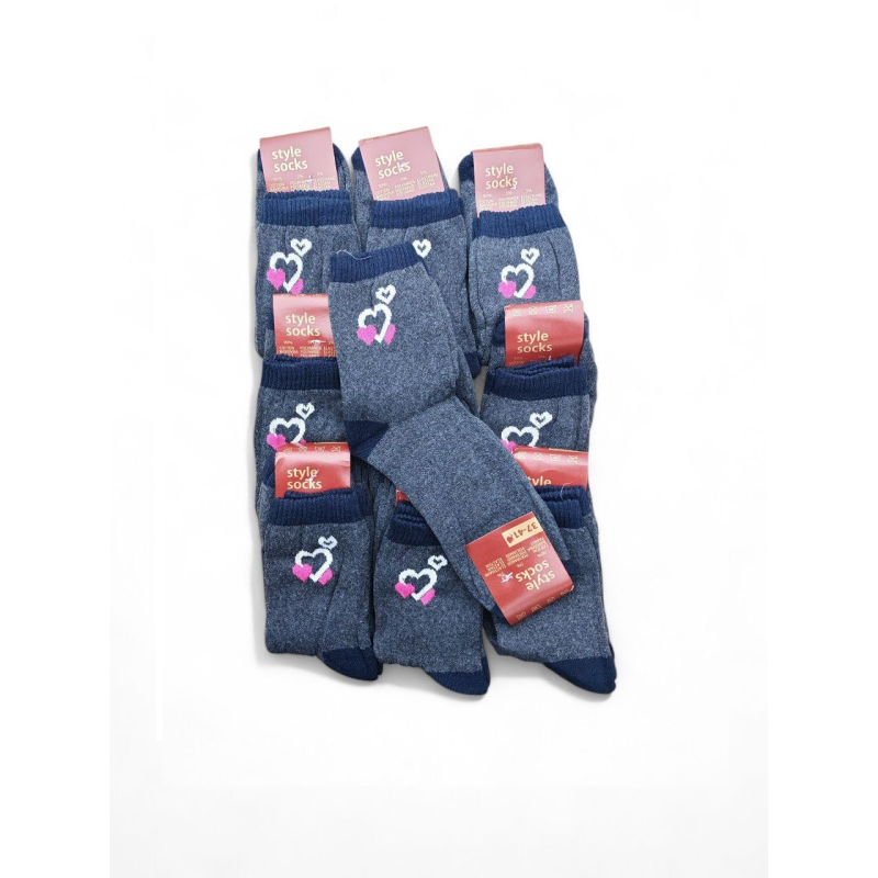 Зимові жіночі шкарпетки махрові (10 пар) ТМ “STYLE SOCKS“, розмір 37-41 Зимові жіночі шкарпетки махрові (10 пар) ТМ “STYLE SOCKS“, розмір 37-41