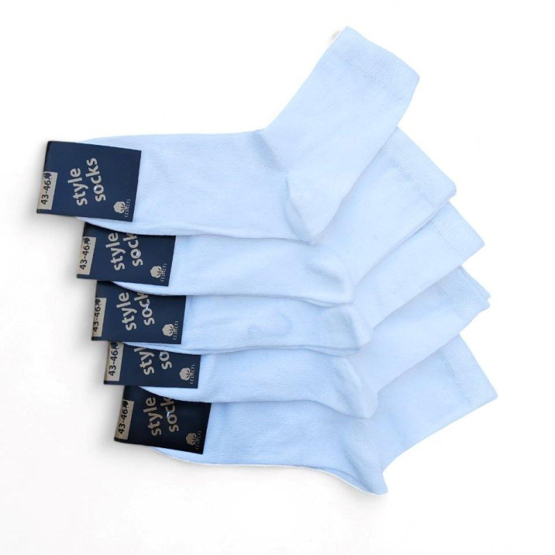 Шкарпетки 10 пар у наборі білі ТМ “STYLE SOCKS “ 90 % бавовна 43-46 розмір Шкарпетки 10 пар у наборі білі ТМ “STYLE SOCKS “ 90 % бавовна 43-46 розмір
