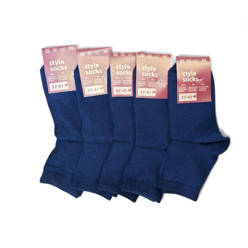 Шкарпетки 10 пар у наборі темно сині ТМ “STYLE SOCKS “ 90 % бавовна 37-41 розмір Шкарпетки 10 пар у наборі темно сині ТМ “STYLE SOCKS “ 90 % бавовна 37-41 розмір