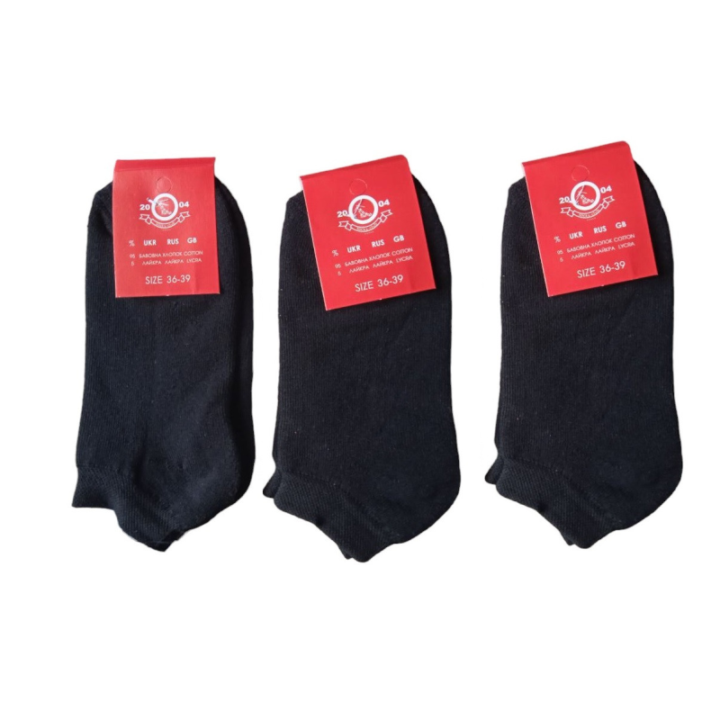 1 пара зимових жіночих коротких шкарпеток ТМ “Socks-club“ махра 36-39р