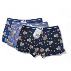 Труси чоловічі боксери ТМ “S.M COTTON“ 3 шт. в наборі L (1.70–1.80 / 70-80 кг.) 3 цвета