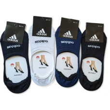 Шкарпетки сліди 12 пар в упаковці ADIDAS 4 кольори 41-45 розмір