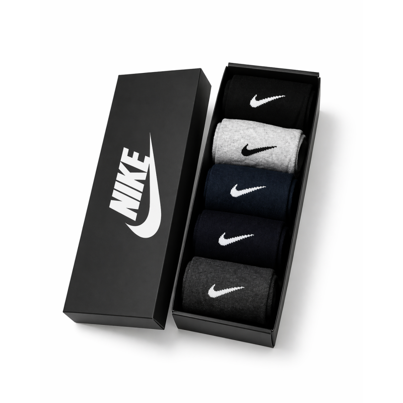 5 пар у коробці, подарунковий набір шкарпеток NIKE 4 кольори 41-45р. 5 пар у коробці, подарунковий набір шкарпеток NIKE 4 кольори 41-45р.