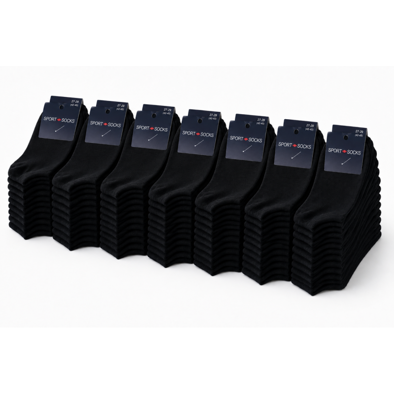 30 пар шкарпеток ТМ “SPORT SOCKS“ чорні (42-45) розмір 30 пар шкарпеток ТМ “SPORT SOCKS“ чорні (42-45) розмір