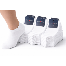 Упаковка коротких шкарпеток 12 пар SPORT SOCKS білі  25-27 (39-41) розмір