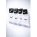 12 пар в упаковці, Шкарпетки NIKE високі білі р. 41-45