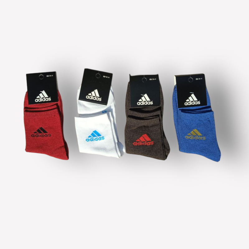 12 пар в упаковці, шкарпетки жіночі ADIDAS 4 кольори білі 36-41р. 12 пар в упаковці, шкарпетки жіночі ADIDAS 4 кольори білі 36-41р.