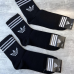12 пар в упаковці, шкарпетки ADIDAS високі чорні 36-41р.