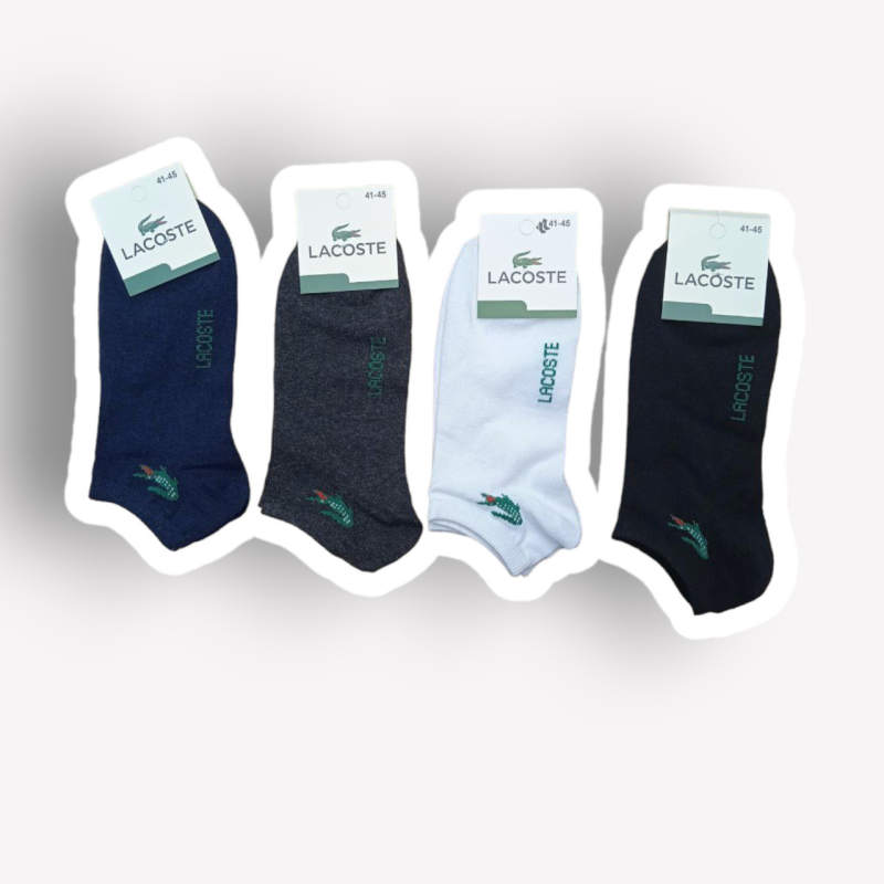 Шкарпетки короткі 12 пар у наборі 4 кольори Lacoste 41-45 розмір Шкарпетки короткі 12 пар у наборі 4 кольори Lacoste 41-45 розмір