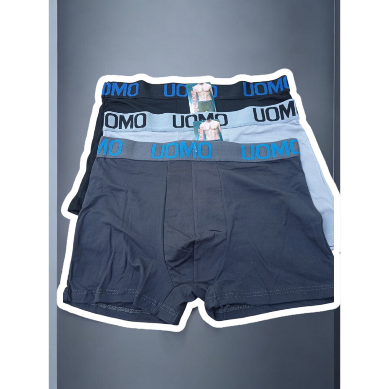 Труси чоловічі боксери ТМ “UOMO“ 3 шт. в наборі 3 XL (54-56 ) 3 кольори