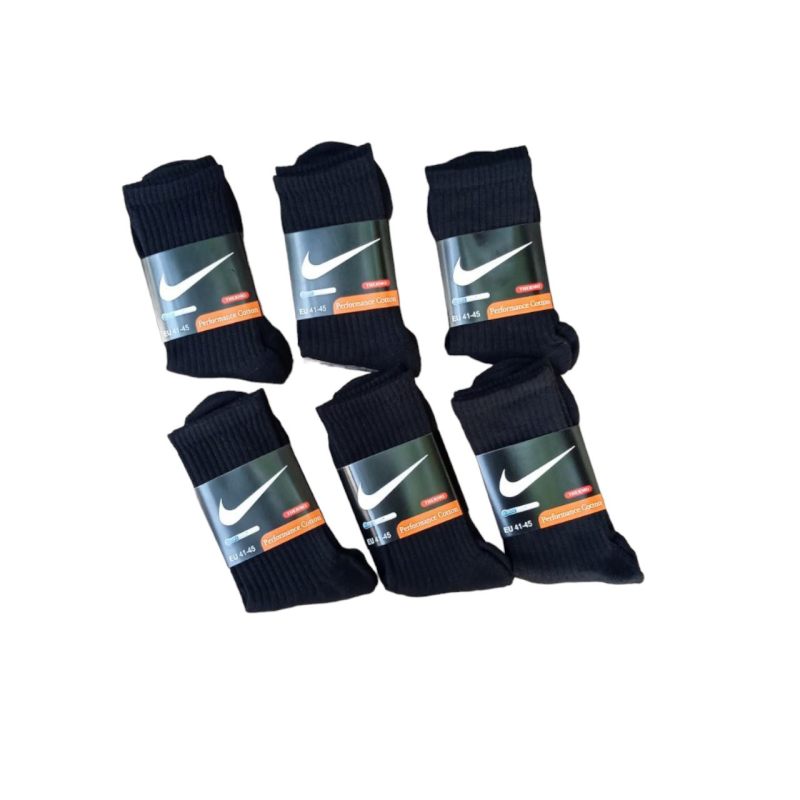 12 пар шкарпеток NIKE зимові махрові чорні 36-41р 12 пар шкарпеток NIKE зимові махрові чорні 36-41р