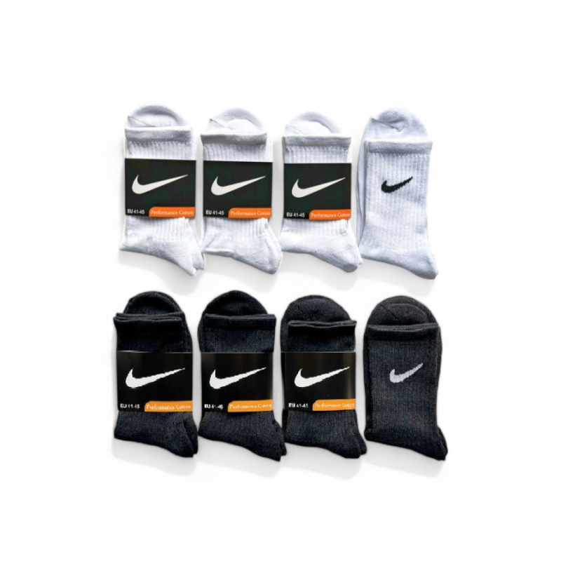 6 пар шкарпеток NIKE зимові махрові 3 пари білі + 3 пари чорні 41-45р. 6 пар шкарпеток NIKE зимові махрові 3 пари білі + 3 пари чорні 41-45р.