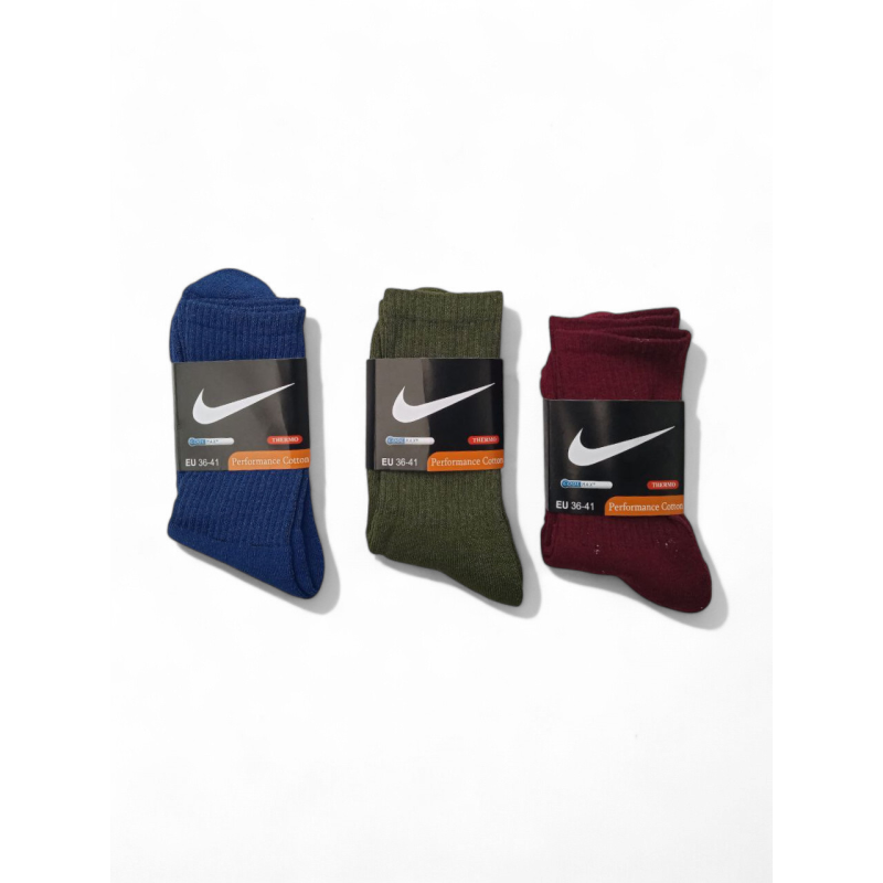 6 пар носків NIKE зимние махровые 3 цвета 36-41