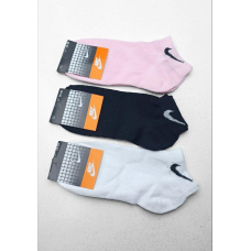 12 пар в упаковці, жіночі шкарпетки NIKE 3 кольори 35-39р.
