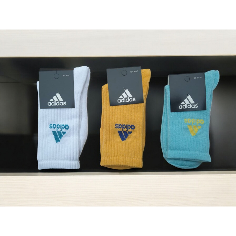 12 пар в упаковці, високі шкарпетки жіночі ADIDAS 3 кольори білі 36-41р. 12 пар в упаковці, високі шкарпетки жіночі ADIDAS 3 кольори білі 36-41р.