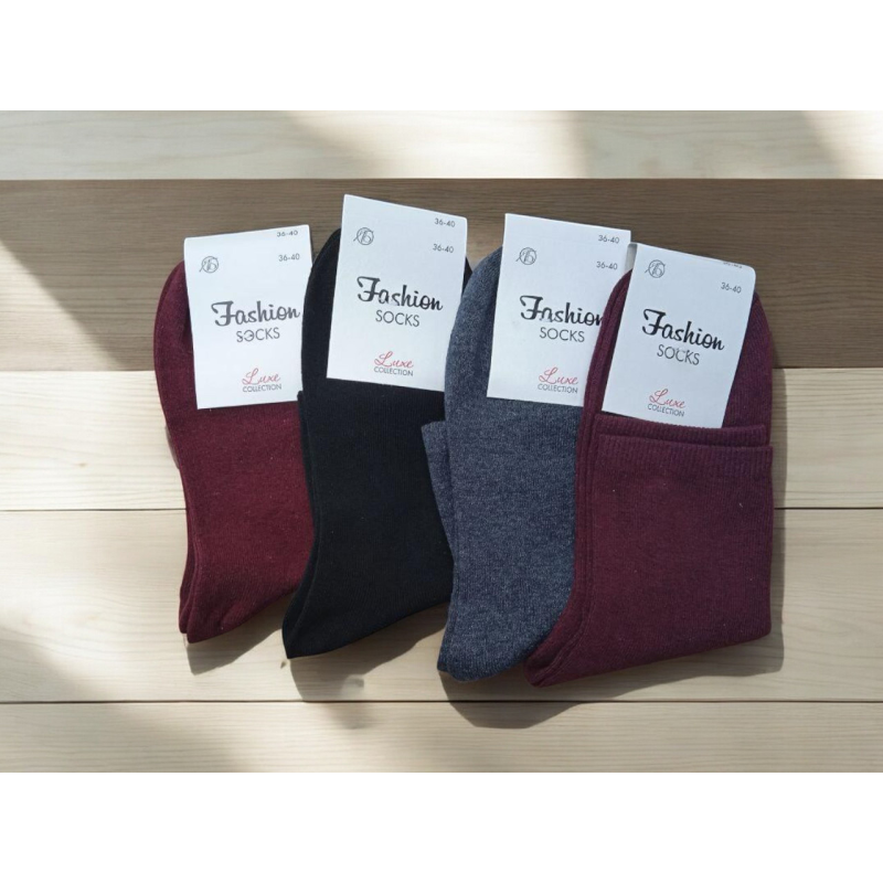 Шкарпетки жіночі 12 пар 3 кольори ТМ “FASHION SOCKS“ демісезонні 36-40 розмір