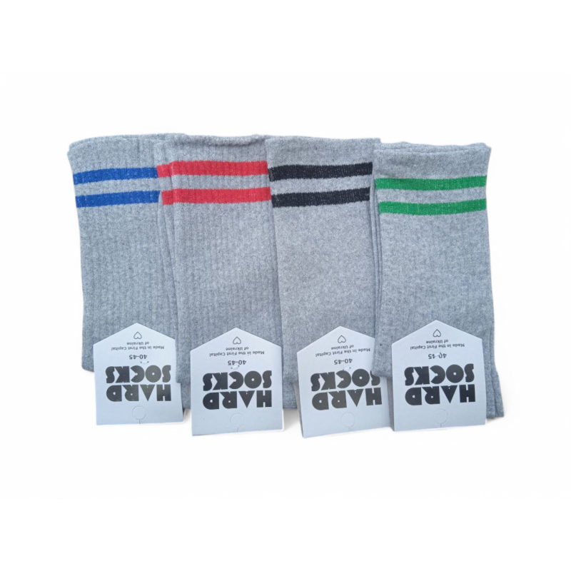 Шкарпетки високі теніски ТМ “HARD SOCKS“, сірі, 12 пар (розмір 40-45) Шкарпетки високі теніски ТМ “HARD SOCKS“, сірі, 12 пар (розмір 40-45)