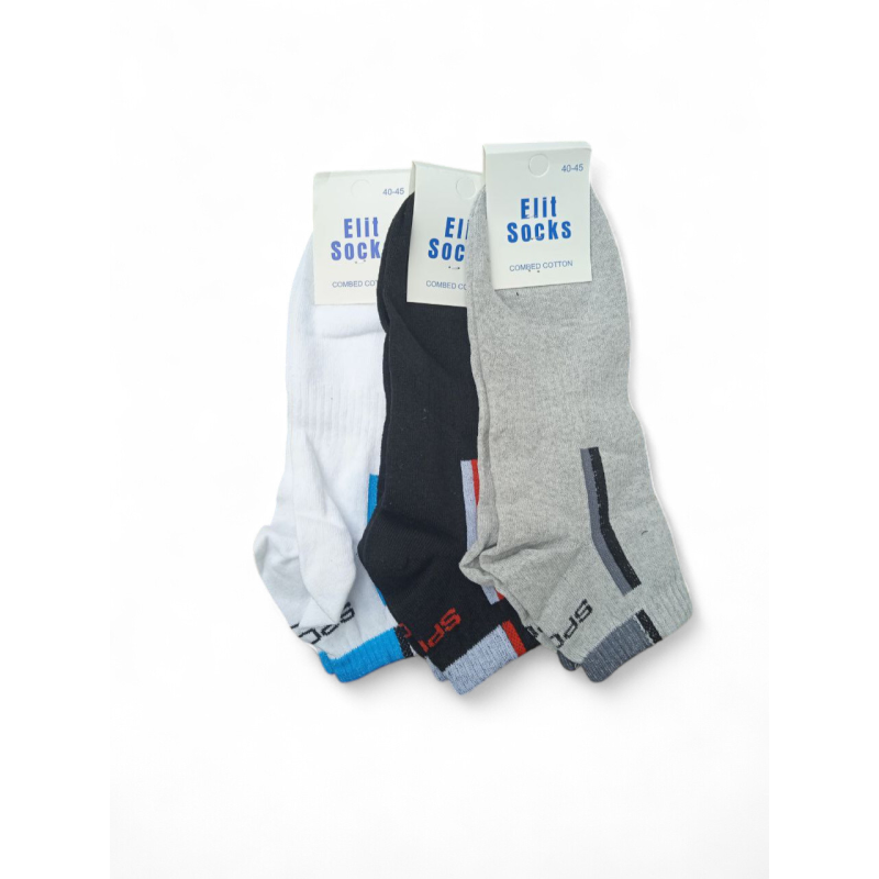 Шкарпетки 12 пар спортивні короткі ТМ “ELIT Socks“ 3 кольори 40-45 розмір Шкарпетки 12 пар спортивні короткі ТМ “ELIT Socks“ 3 кольори 40-45 розмір
