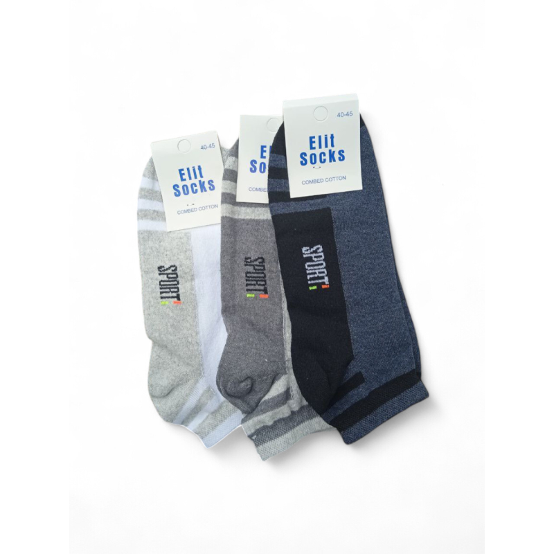 Шкарпетки 12 пар спортивні короткі ТМ “ELIT Socks“ 3 кольори 40-45 розмір Шкарпетки 12 пар спортивні короткі ТМ “ELIT Socks“ 3 кольори 40-45 розмір